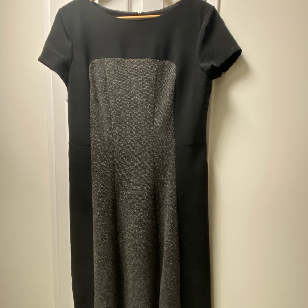 Ricki's Black and Gray Sheath Midi Dress for Work
